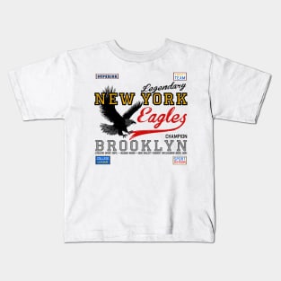 new york eagles sports graphic design Kids T-Shirt